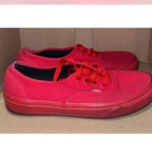 Vans red/ Red authentic Shoes women’s size 6.5 skate